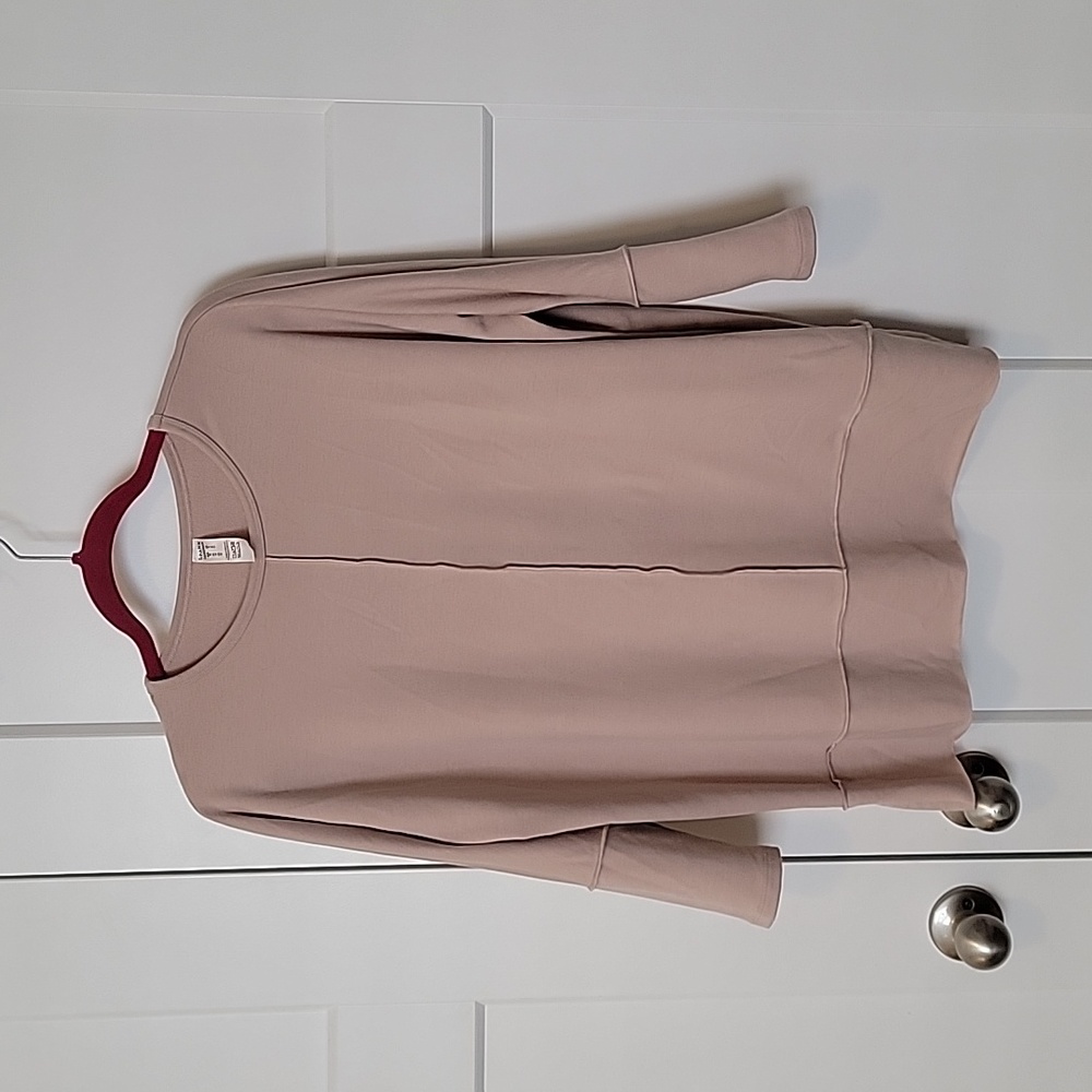 Spanx blush pink dolman sleeve tunic top, sweatshirt, size XS, oversized